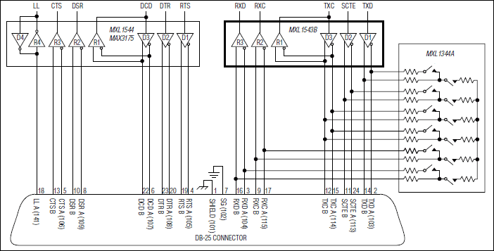 MXL1543B：標準動作回路