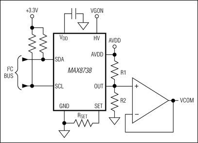 MAX8738：標準動作回路