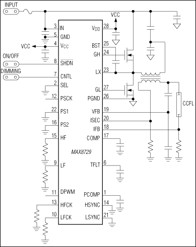 MAX8729：最小動作回路