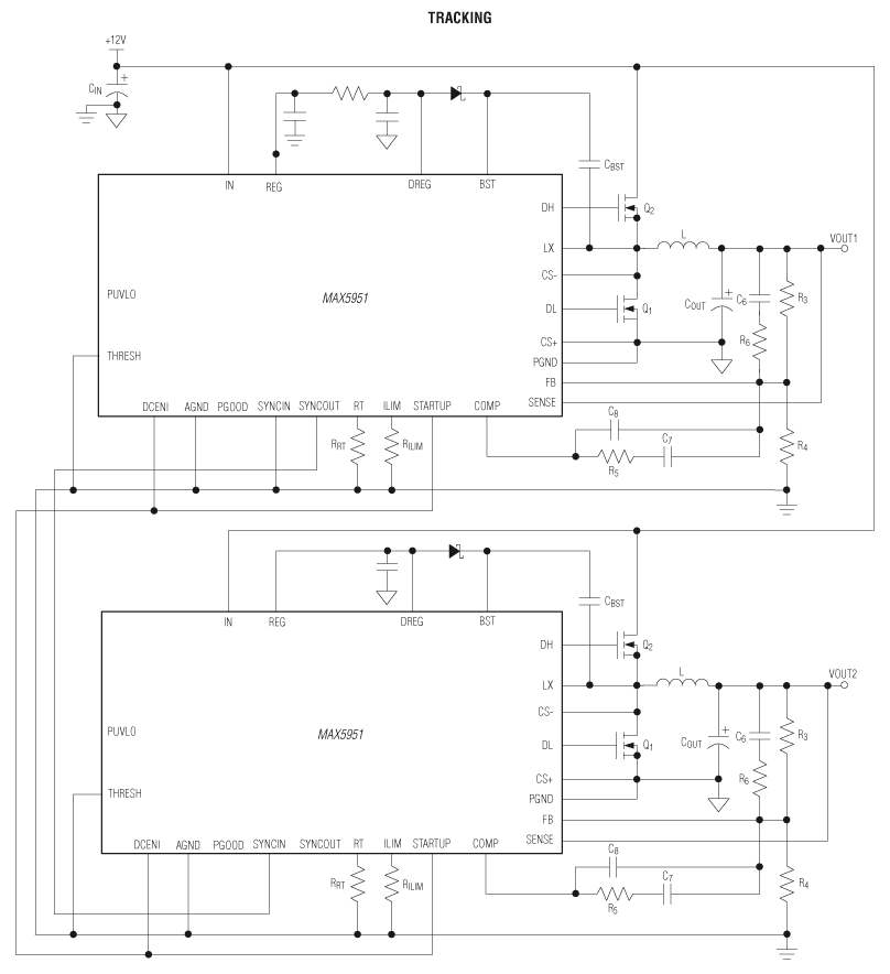 MAX5951：標準動作回路