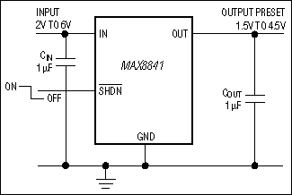 MAX8840、MAX8841、MAX8842：標準動作回路