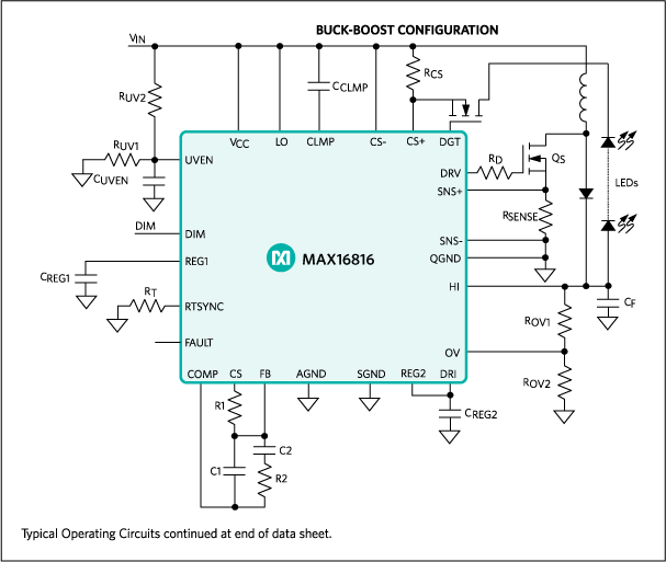 MAX16816：標準動作回路