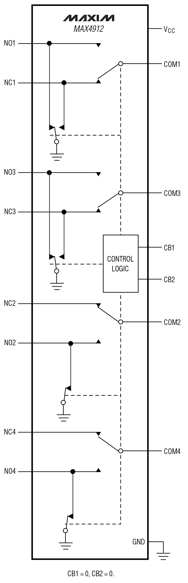 MAX4912 Functional Diagram