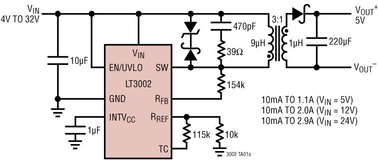 LT3002 Application Circuit