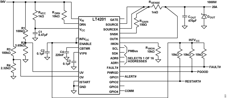 LT4201 Typical Application Circuit