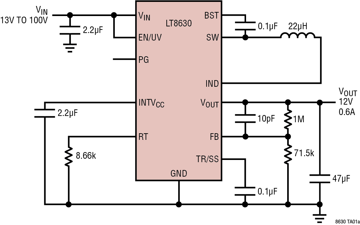 LT8630 Application Circuit