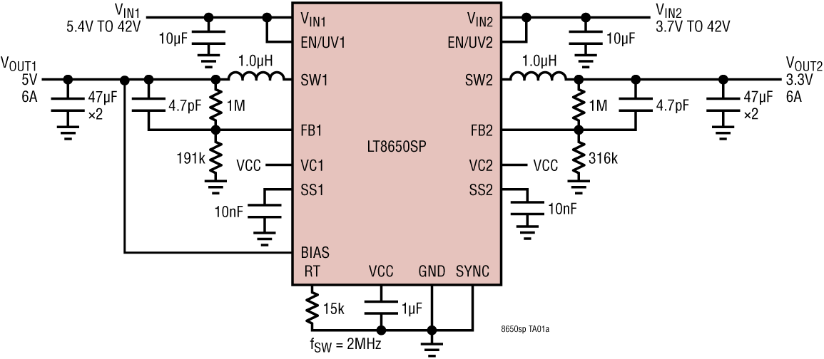 LT8650SP Application Circuit