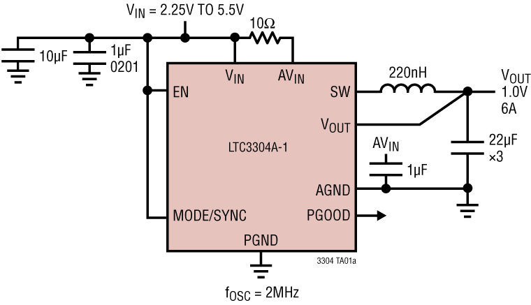 LTC3304 Application Circuit