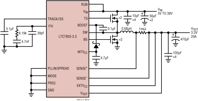 LTC7803-3.3 Application Circuit