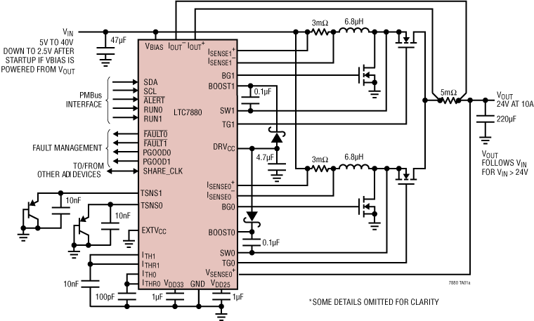 LTC7880 Application Circuit