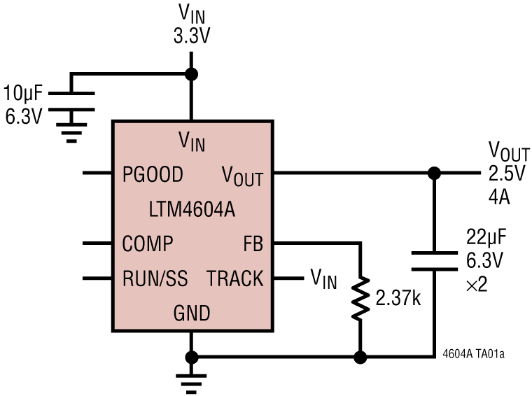 LTM4604A Application Circuit