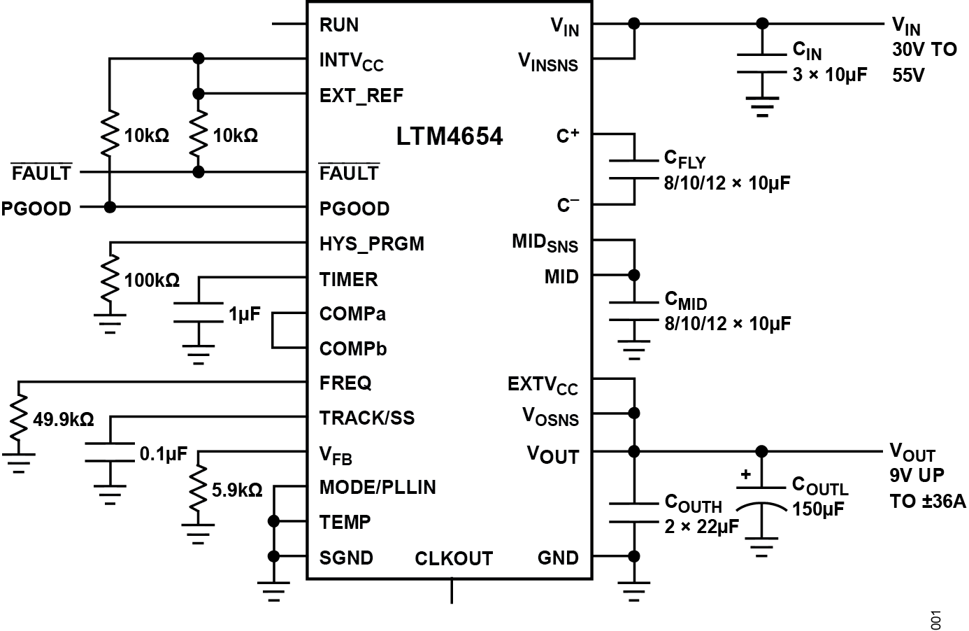 LTM4654 Typical Application Circuit