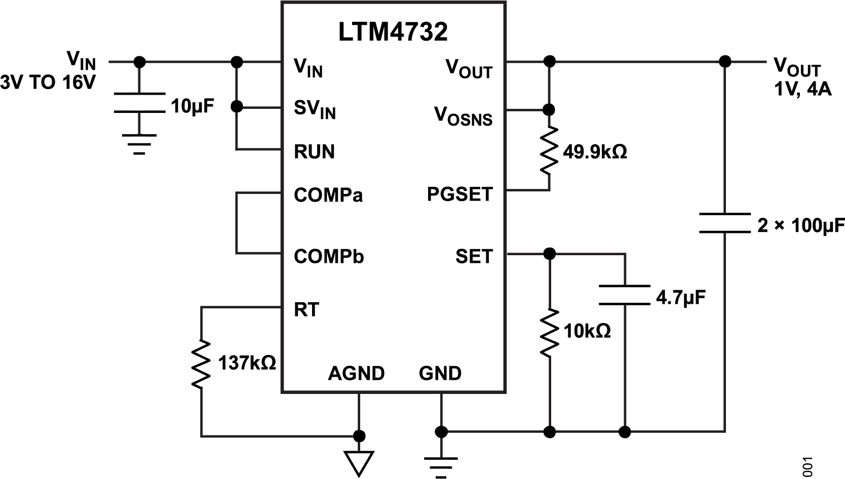 LTM4732 Typical Application Circuit