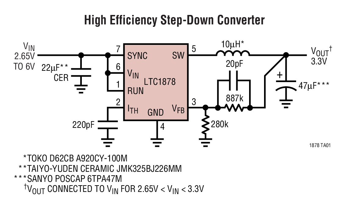 High Efficiency Step-Down Converter