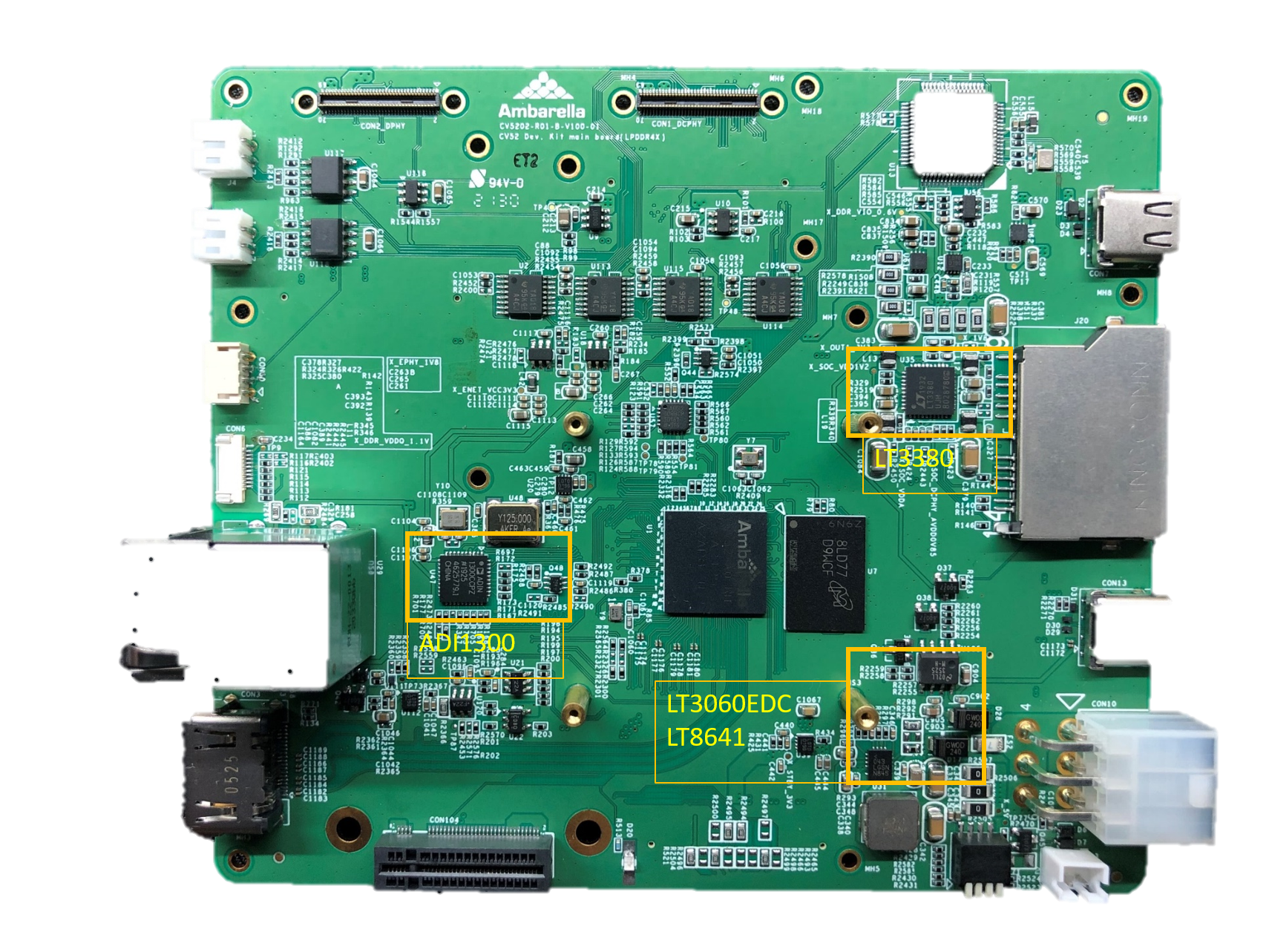 Ambarella CV52 Development Kit - Top View
