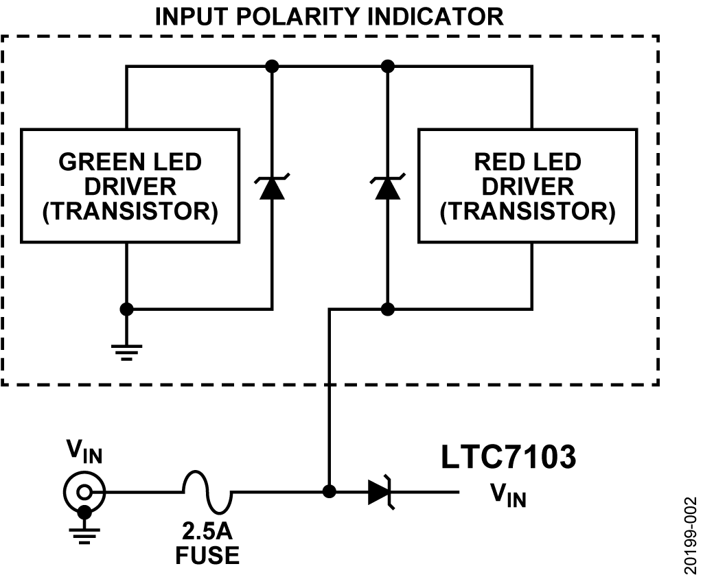 図 2. 入力電圧保護回路