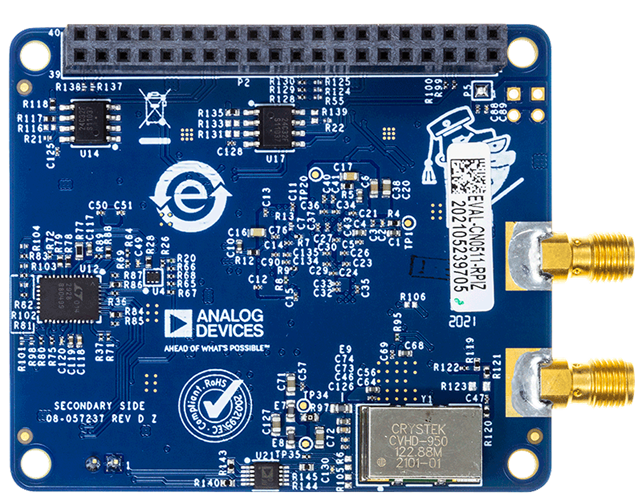 EVAL-CN0511-RPIZ Evaluation Board - Bottom View