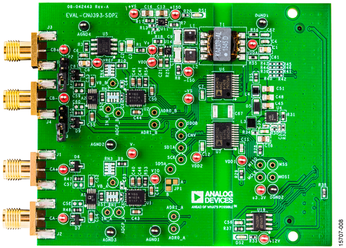 Photograph of EVAL-CN0393-FMCZ Board
