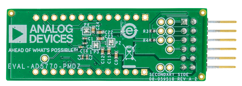EVAL-AD5770-PMDZ Evaluation Board - Bottom View