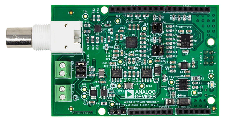EVAL-CN0411-ARDZ Evaluation Board - Top View