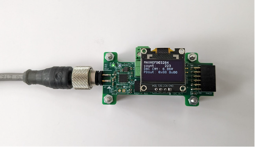 Figure 1. MAXREFDES284# IO-Link to Peripheral Module Device.