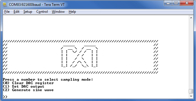 Figure 3. Terminal program main menu.