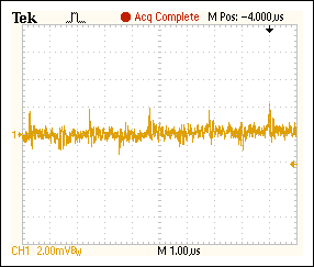 Noise at VOUT = 15V, IOUT = 40mA.
