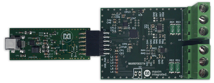 MAXREFDES77 Connected to Munich Board