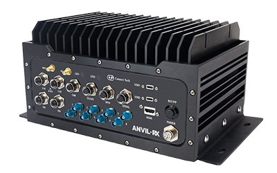 Rugged industrial computer with multiple I/O ports for edge AI and real-time data processing