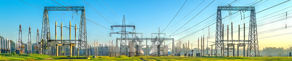 Smart grid substation network.