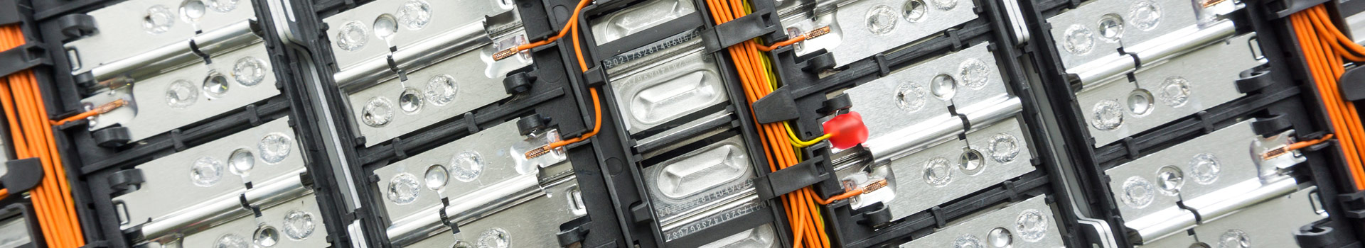 Automotive battery pack zoomed in