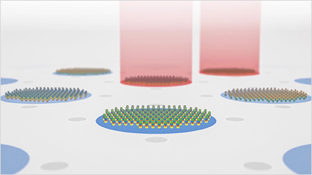 3D model of minaturized reaction site on chip
