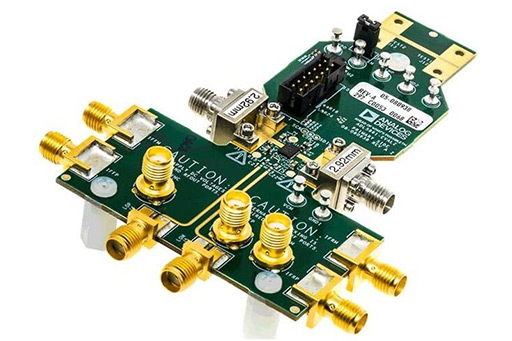 High‑frequency RF circuit board with gold SMA connectors