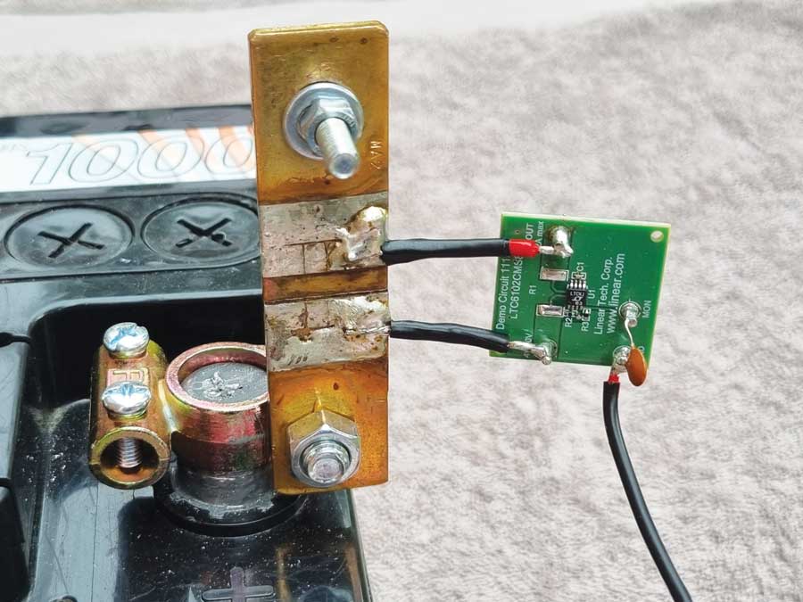 図9. 車載バッテリに接続した電流検出回路