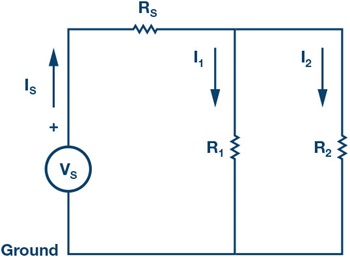 図 3 . 電流の分割が生じる回路