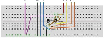 図9. 図8の回路を実装したブレッドボード