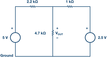 図 3 . 2 つの電圧源を備える回路
