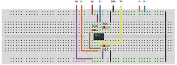 図9. 図8の回路を実装したブレッドボード