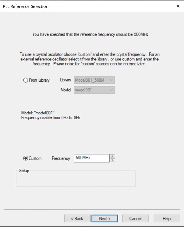 図7. PLL用のリファレンスの選択画面