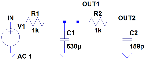 Figure 4. Low Pass Filter With Frequency Response That Matches The Open Loop Gain Curve In Figure 2