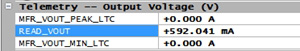 Figure 16. READ_VOUT telemetry shows scaled value and units in mA.